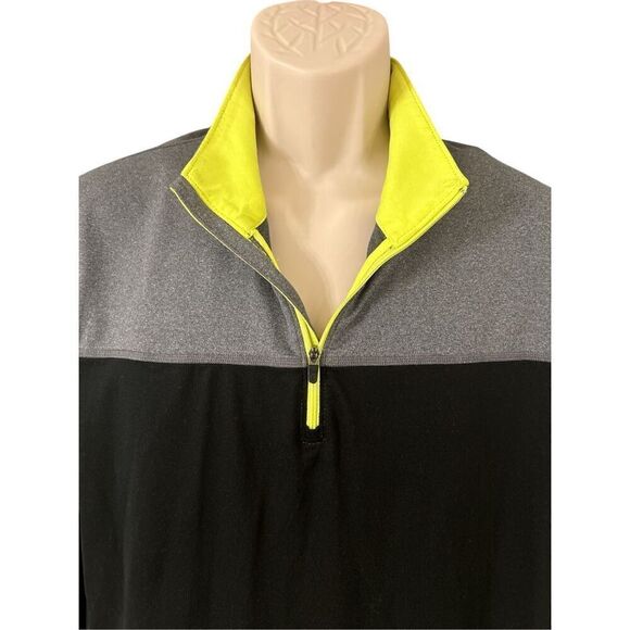 AMERICAN EAGLE quarter zip pullover - men's Size large Black Gray - Picture 3 of 7